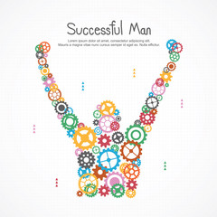 Gears successful man for business