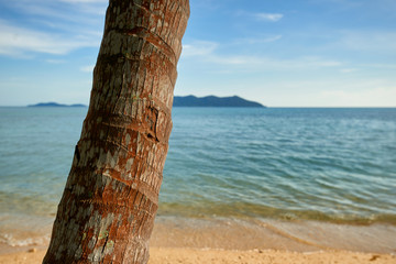 Beautiful tropical beach at island Koh Chang , Thailand.