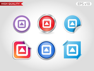 Up arrow icon. Button with up arrow icon. Modern UI vector.