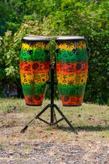 colorful Conga drum for party at Camp