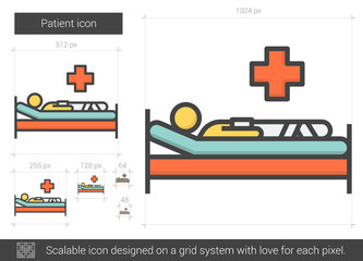 Patient line icon.