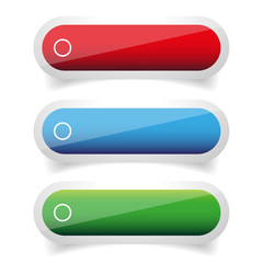 Empty vector glossy button