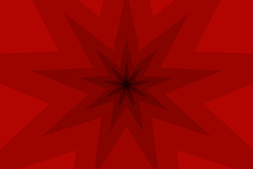 nine pointed star red abstract vector background