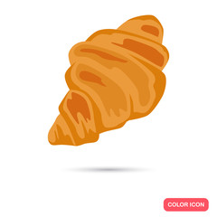 Croissant color icon. Cartoon style for web and mobile design
