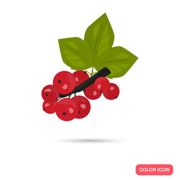 Viburnum color icon. Cartoon style for web and mobile design