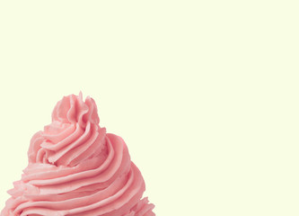strawberry pink ice cream sundae