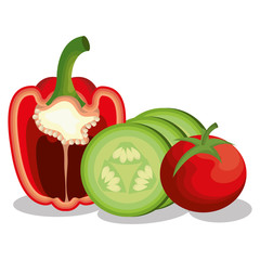 healthy and fresh vegetables vector illustration design