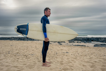 Side Portrait of Surfer