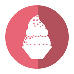 women day cupcake dessert sweet shadow vector illustration eps 10