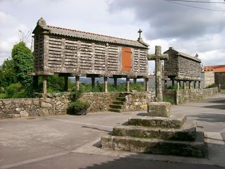 Old granary of cereal to storage cereal called horreo in Spain