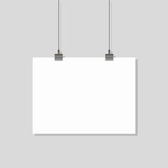 sheet hanging. office background