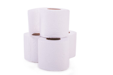 toilet paper on a white background