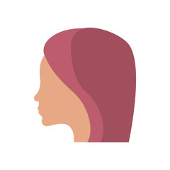 women day profile girl icon vector illustration eps 10