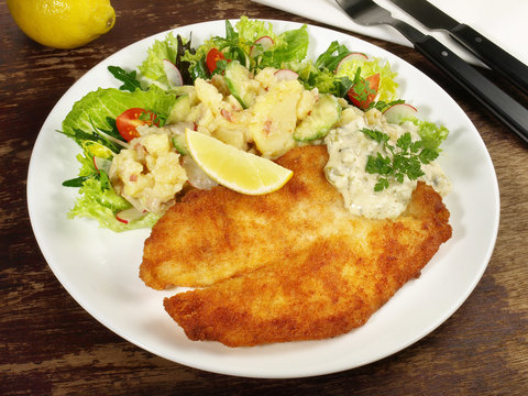 Backfisch mit Karoffelsalat