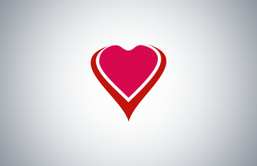 love heart vector logo