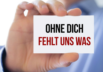 wir brauchen dich