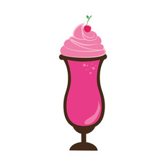 ice milkshake isolated icon vector illustration design
