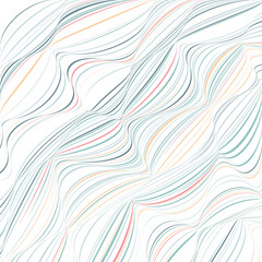 Obraz premium Abstract pattern of multi-colored deformed lines on a white back