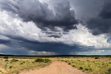 Dark storm clouds approaching