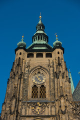 Fototapeta na wymiar Exterior of St Vitus Cathedral in Prague