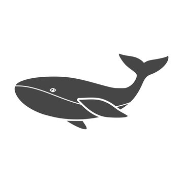 Vector image of a big whale - Illustration