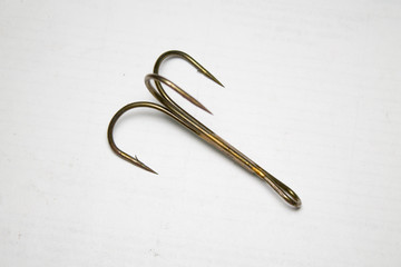 Fototapeta premium fishing hook on white background