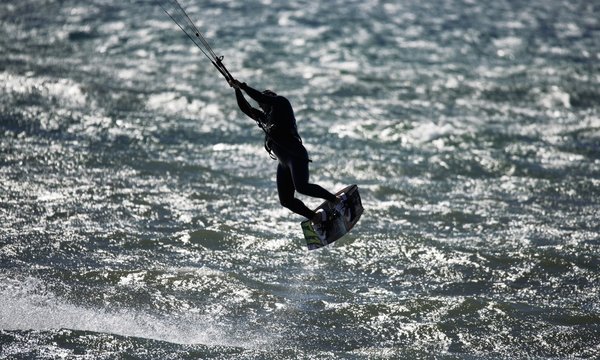 Kitesurfeando