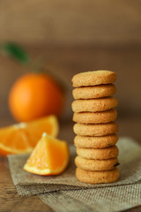 Natural orange cookies with cranberries.