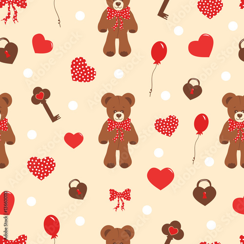 seamless pattern with bears