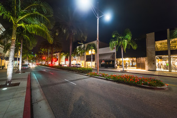 clear night in Rodeo Drive