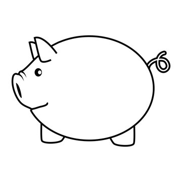 piggy animal farm icon vector illustration design