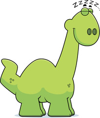Sleeping Cartoon Apatosaurus
