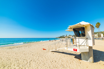 Fototapeta premium Lifeguard tower in Laguna Beach