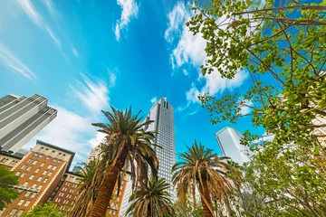 Zelfklevend Fotobehang Blue sky over downtown Los Angeles © Gabriele Maltinti