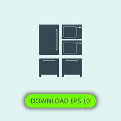 Kitchen electronic furniture icon vector