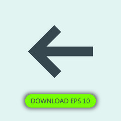 Left arrow icon vector