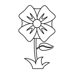 flower romantic natural icon thin line vector illustration eps 10