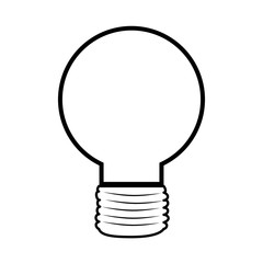 monochrome silhouette with light bulb vector illustration