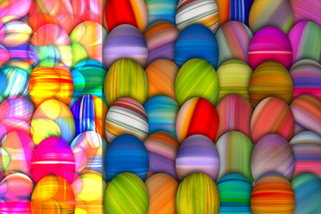 Fototapeta na wymiar Easter eggs, colorful painted Easter holiday background