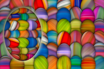 Easter eggs, colorful painted Easter holiday background