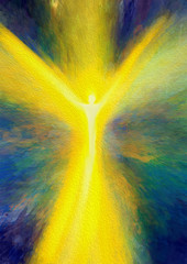 Naklejka premium Easter resurrection - abstract artistic religious digital illustration