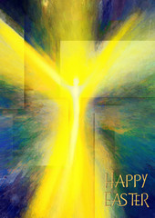 Easter resurrection - abstract artistic religious digital illustration