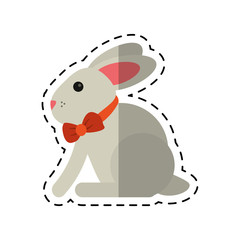 cartoon easter bunny cute symbol vector illustration eps 10