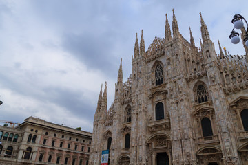 Milan Cathedral, Duomo di Milano, view. Famous Italian landmark