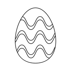 easter egg ornament celebration thin line vector illustration eps 10