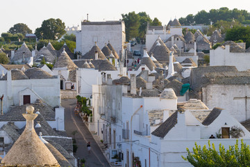 Famous Italian landmark, trulli of Alberobello, Apulian region,