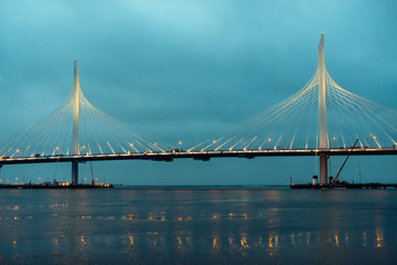 The new bridge across the Neva in St. Petersburg
