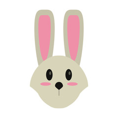 cute easter face bunny vector illusration eps 10