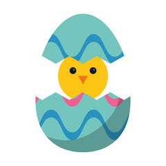 cute easter egg chicken vector illustration eps 10