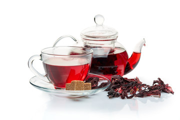 Hibiscus, herbal tea.